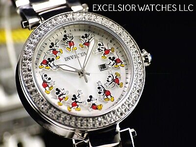 Nuovo Invicta Disney Mickey Mouse Womens 38mm Limited Edition MOP Dial Watch 36347