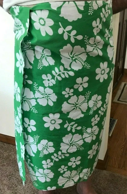 Vintage Dan Hola 1991 Handmade in Tonga cotton sarong/wrap 33"x64"