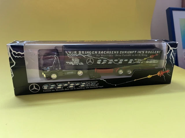 HERPA/ALBEDO LKW 1:87 älteres Mercedes-Benz-Modell, Planensattel, Fa ...