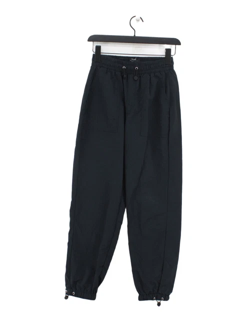 Bershka pantaloni da pioggia sportivi donna M neri 100% poliestere