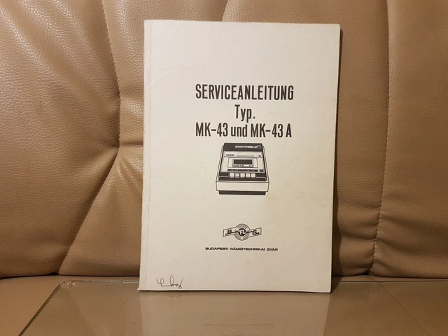 BRG Budapesti MK43 / MK 43A mazzo cassette manuale di servizio in tedesco
