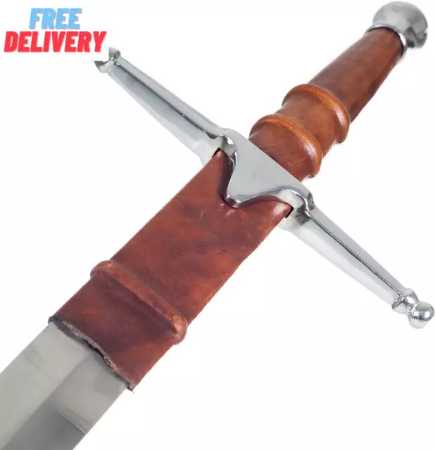 Whetstone Cutlery William Wallace Medieval Sword with Sheath, Silver, 8.75''X 41 3