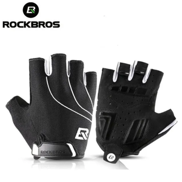 ROCKBROS Biker Bicycle Cycling Short Gloves MTB Road Bike Half-finger/Fingerless