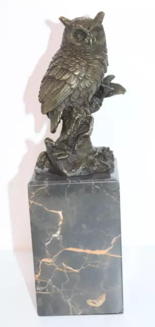 Bronze Skulptur / Figur ,"Eule auf Ast", sign.Milo , H.27cm , 3,1Kilo /;925