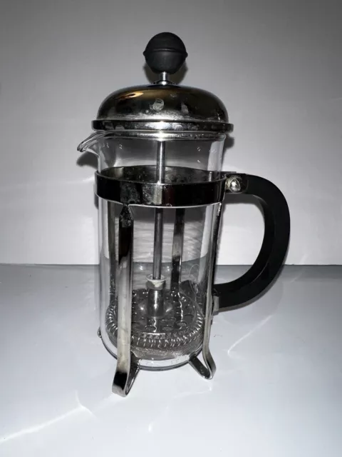 MELIOR 12 Cup French Press Nickel Plated Plunger Coffee Maker Paris France  1980s