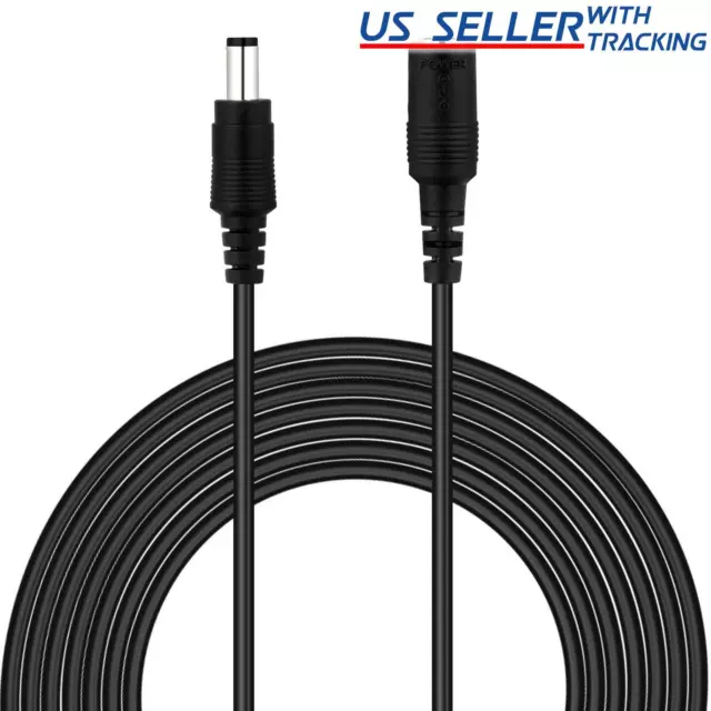 DC Power Extension Cable 5.5mm x 2.1mm Male Female Cord 18AWG 12V 24V 10A