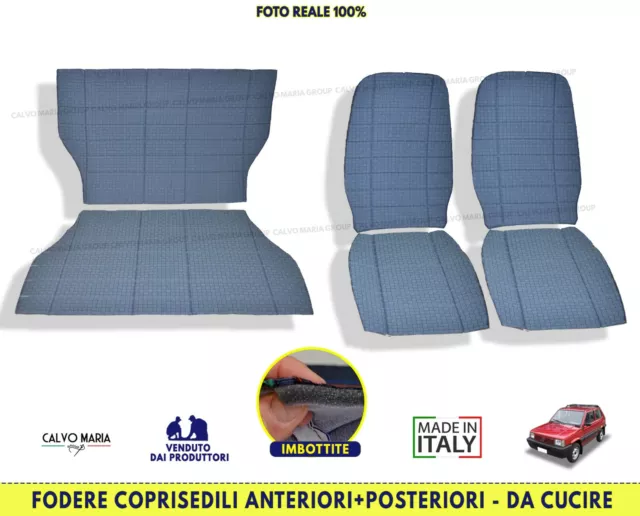 COPRISEDILI FIAT PANDA 141 750 4x4 Sedile Fodera Imbottito Set Tessuto kit  per EUR 141,90 - PicClick IT