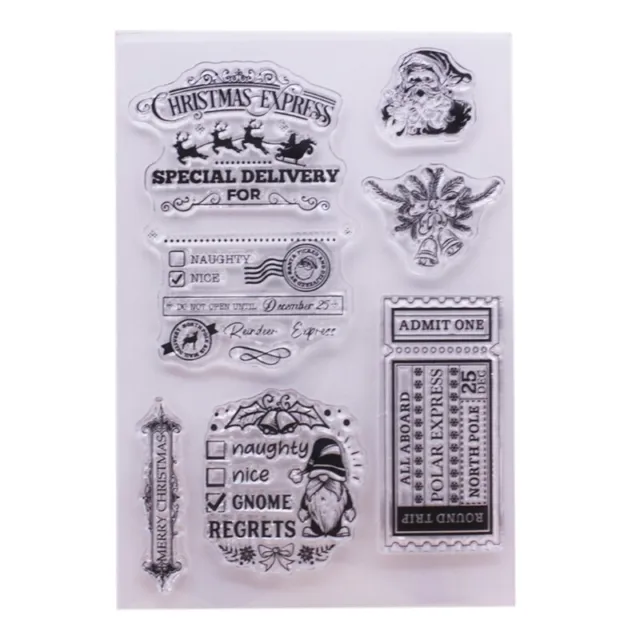 Clear Stamp Christmas Delivery Transparent Silicone Stamps Seal DIY Scrapbooking