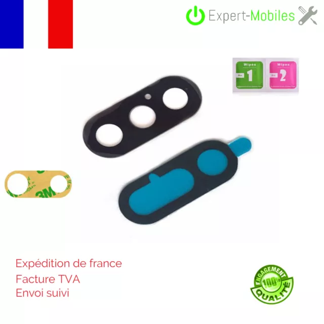 iPhone XS XS MAX  - LENTILLE CAMERA ARRIERE DE REMPLACEMENT + ADHÉSIF