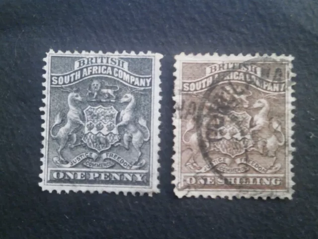 Timbre Stamp Afrique Du Sud Anglaise 1890-91 Yvert n° 1 et 3 Neuf et Oblitéré X