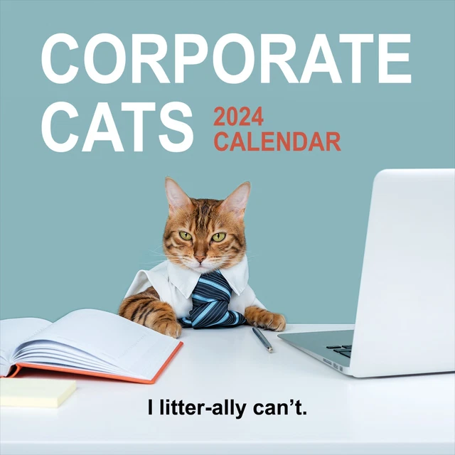 2024 CORPORATE CATS Wall Calendar 16.99 PicClick