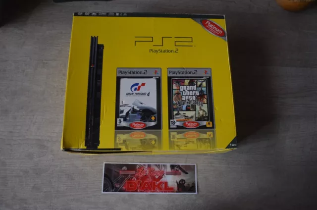 Boite VIDE de console Playstation 2 Slim PS2 Pack GTA San Andreas Gran Turismo 4