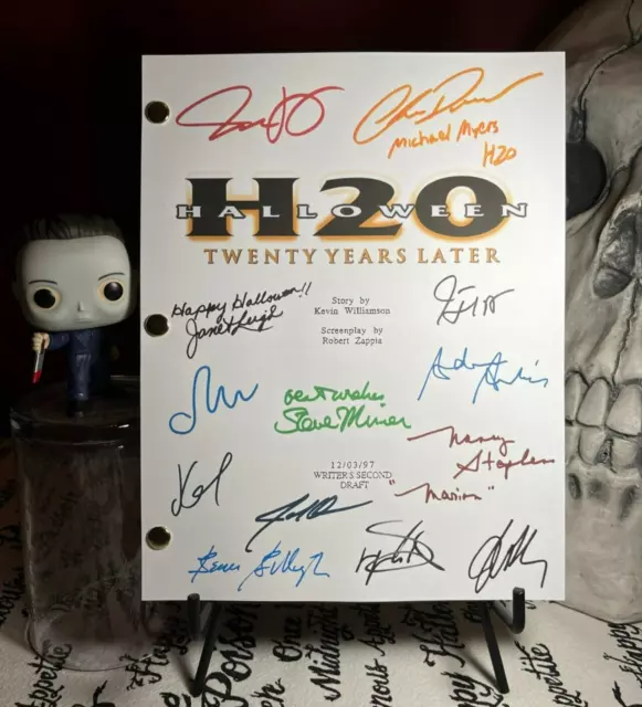 Halloween H20 Script Cast-Signed - Autograph Reprints - Michael Myers