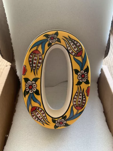 Floral ceramic hand painted house numbers