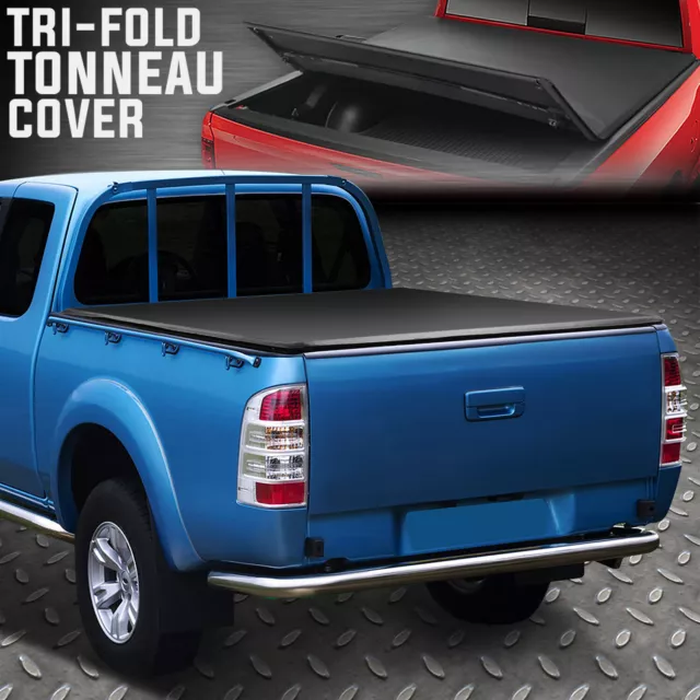 For 83-11 Ford Ranger Mazda B3000 6' Bed Tri-Fold Soft Top Trunk Tonneau Cover