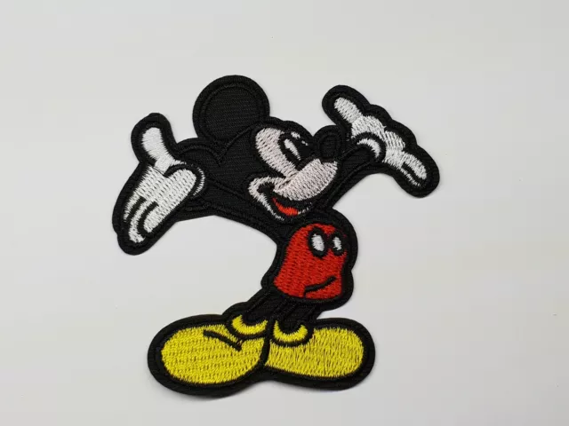 Mickey And Minnie Sitting Patch Disney Love Mouse Embroidered Iron