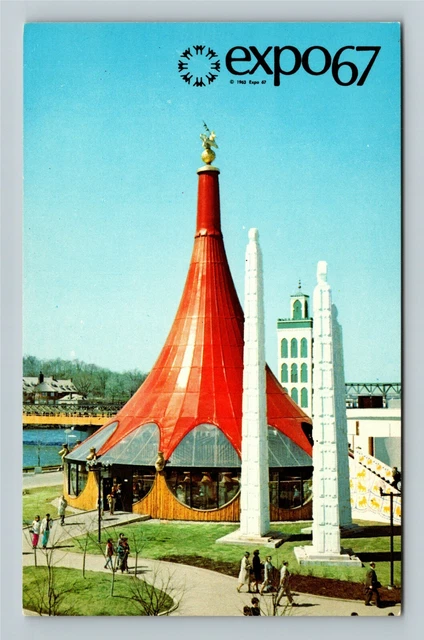 Montreal QC-Quebec Canada, Expo 67, Pavilion Of Ethiopia Vintage Postcard