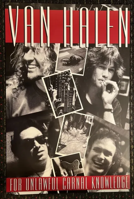 VAN HALEN For Unlawful Carnal Knowledge 23x35 record store promo poster 1991