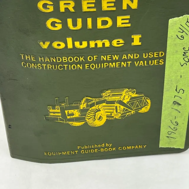 Vintage Construction Equipment Green Guide for Older Equipment Binder 1966-75