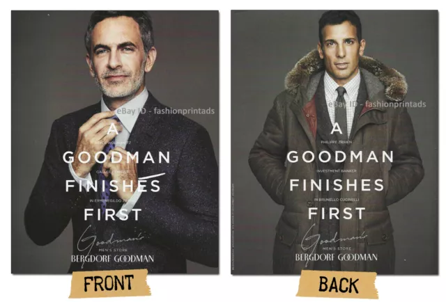 BERGDORF GOODMAN Menswear 2-Page Magazine PRINT AD Spring 2013