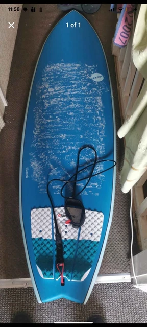 NSP 6,8 FISH Surfboard With Fins, Leash & Bag £307.50 - PicClick UK