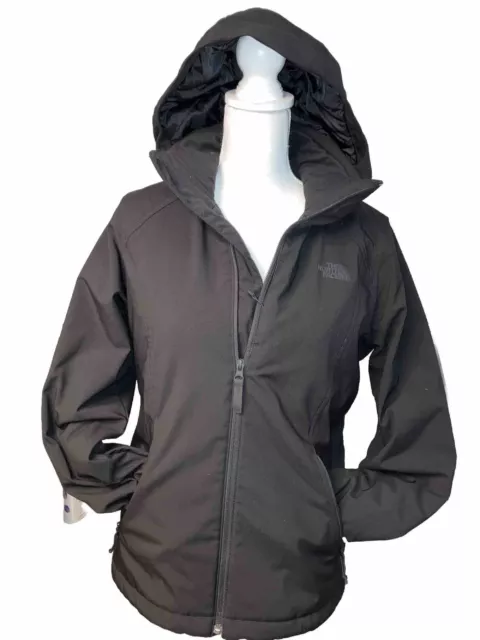 North Face Womens Windwall Primaloft Medium Black Jacket Hooded Softshell