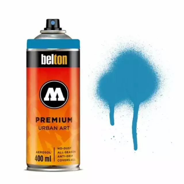 Molotow Premium Belton Spray Paint - BLUE TONES - Semi Gloss Dual 400ml Can