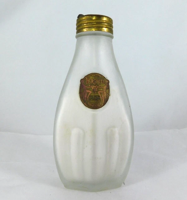 Rawleigh's Florencia Talcum Powder Glass Bottle  1920's 4 oz. W/Powder Label