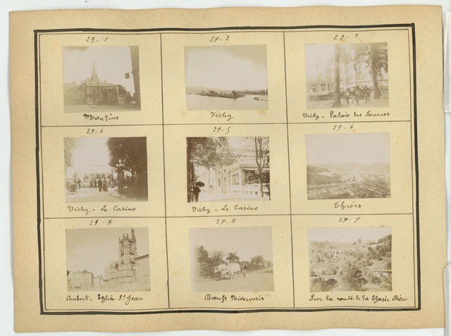 France, Moulins, Vichy, Thiers, Ambert, Craponne-sur-Arzon diverses vues des cit
