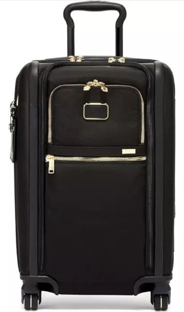 TUMI Alpha 3 Dual Access International 4 Wheeled Carry On Bag 2203560 Black Gold