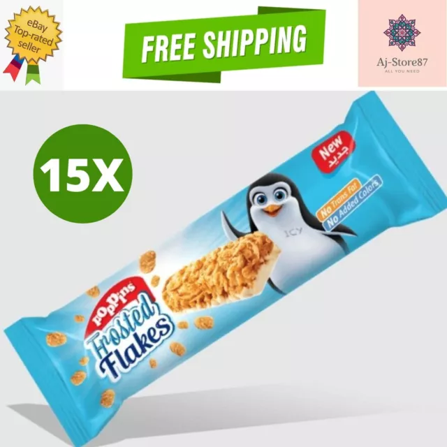 15X Lebanese Poppins Frosted Flakes Cereal Bar, Healthy School Snacks