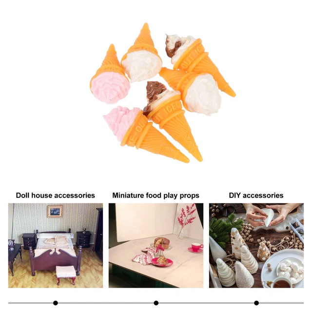 Eis Prop 12 Pcs Premium Puppe Eis Tiny Eis Miniatur Eis Für Kinder Hause Decor 2