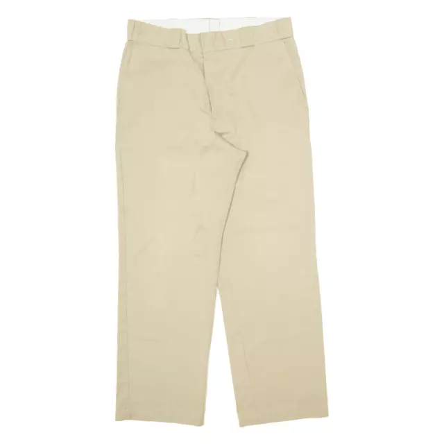 DICKIES Workwear Mens Trousers Beige Regular Straight W34 L30