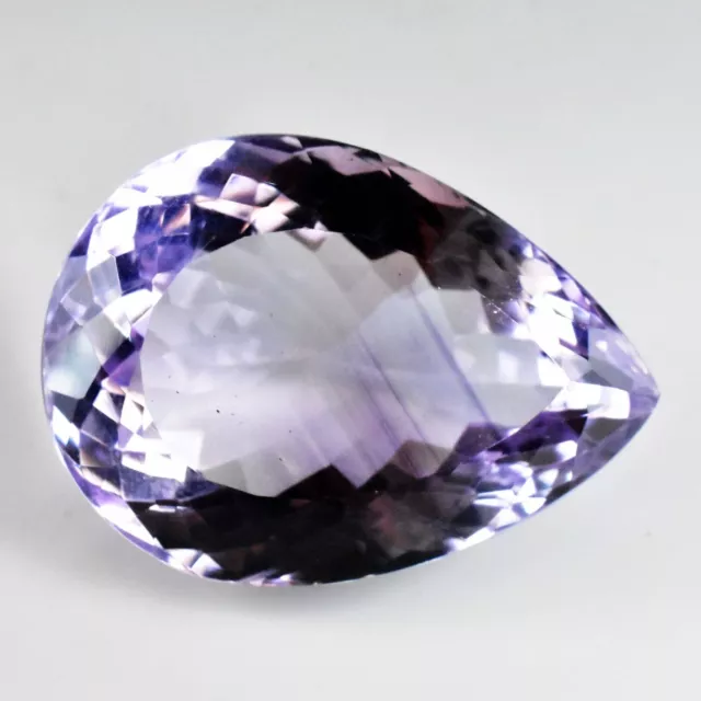 49.85 Ct Natural Amethyst Violet Pear Cut Certified Brazilian Untreated Gemstone