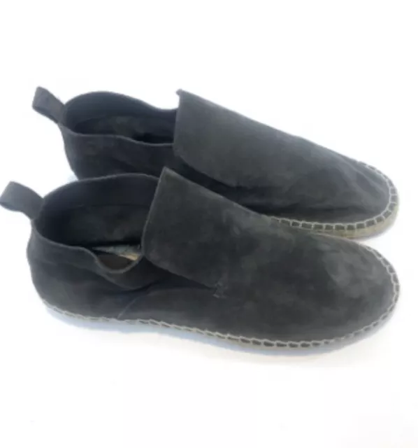 Vince Ronan Suede Slip on Espadrille Slip On Shoes Chukka Booties Gray Womens 9 3