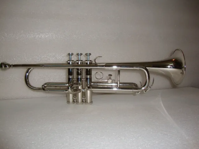 Christmas Sale Trumpet New Nickel Finished Bb Keys Trumpet  Bb Keys Free Case