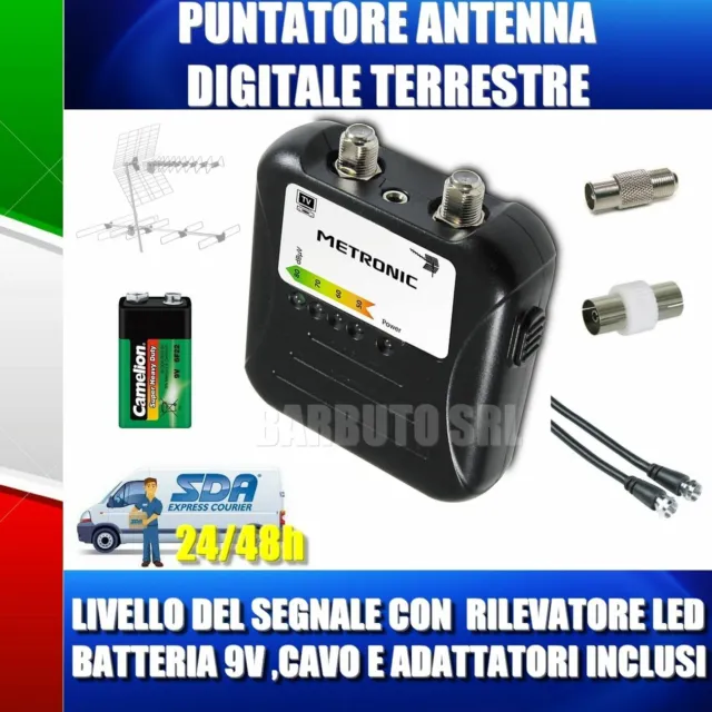 Puntatore Misuratore Di Campo Antenna Digitale Terrestre Finder Dvb-T A Led 2