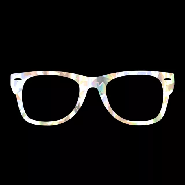 Sunglass Frame Sticker - Custom Glasses Decal - Select Chrome Color and Size