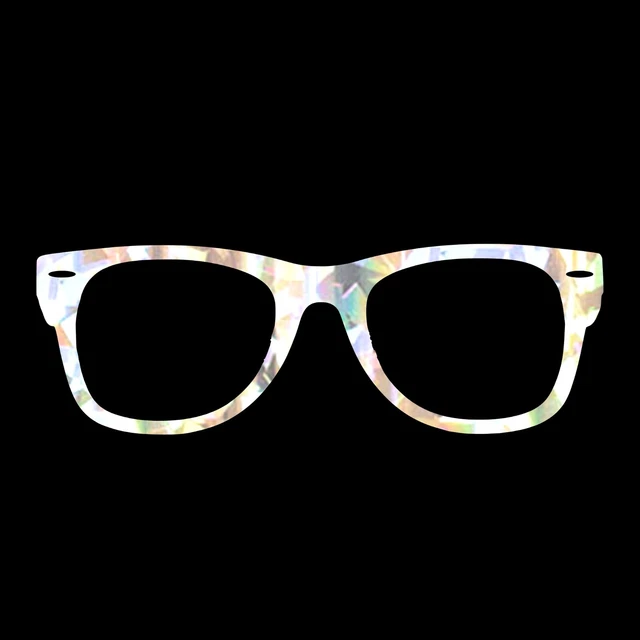 Sunglass Frame Sticker - Custom Glasses Decal - Select Chrome Color and Size