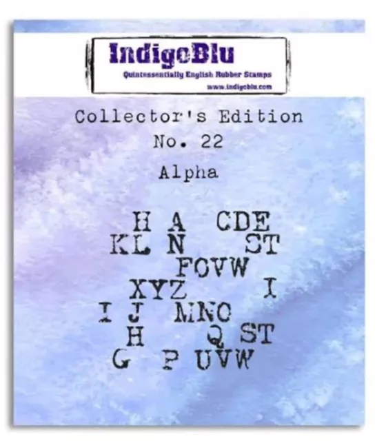 IndigoBlu - Alpha - Rubber Cling  Stamp