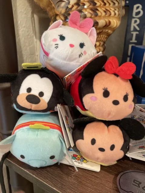 Retired Disney Tsum Tsum Plush Lot of 5 Classic Characters With Tags