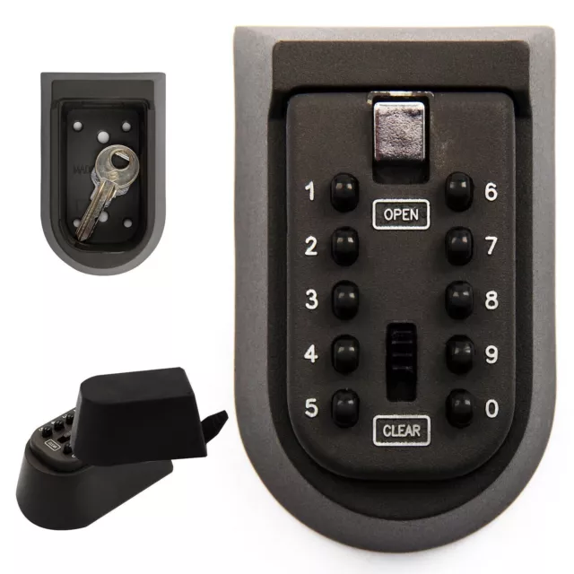 Outdoor High Security Wall Mounted Key Safe Box Code Lock Storage 4 Digit UK