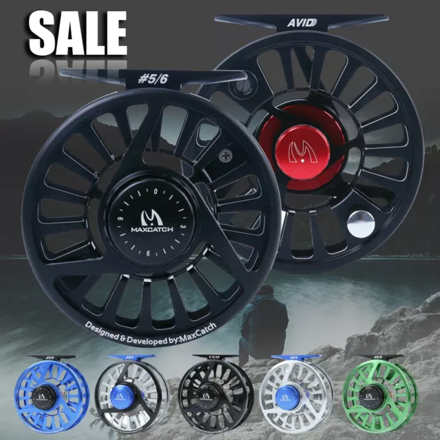 Maxcatch Avid Fly Fishing Reel Best Value - 1/3, 3/4, 5/6, 7/8, 9/10-5 Color