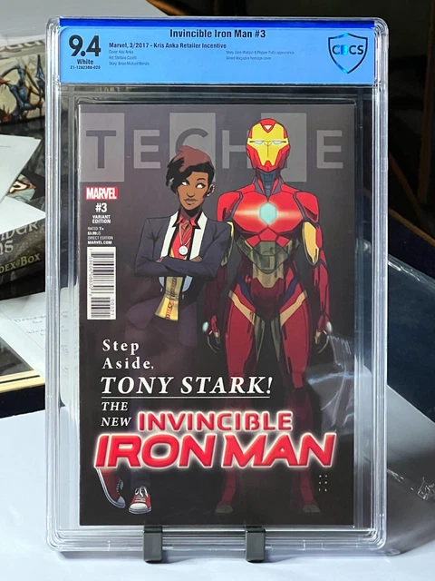Invincible Iron Man #3 (2017) - Kris Anka Variant - CBCS 9.4 White Pages