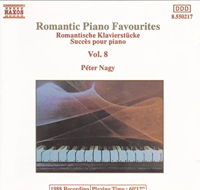Romantic Piano Favourites, Vol. 8 Various Artists 1988 CD Top-quality