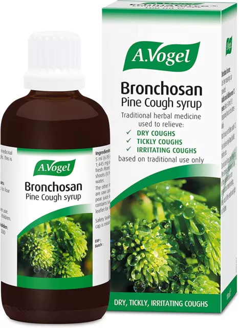 A.Vogel Bronchosan Pine Cough Syrup 100ml | for the Relief of Dry, Tickly Coughs