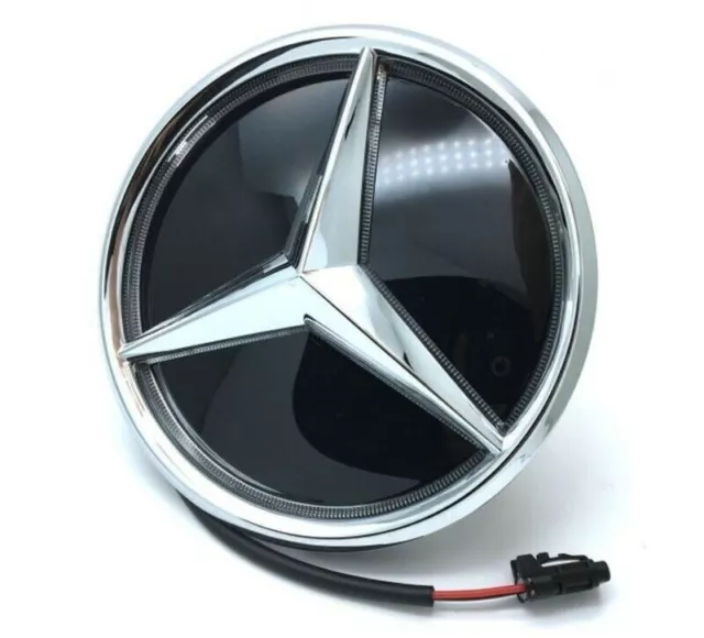 Front LED Star Emblem Grille Mirror Badge For Mercedes-Benz W177 W205 2019-2022