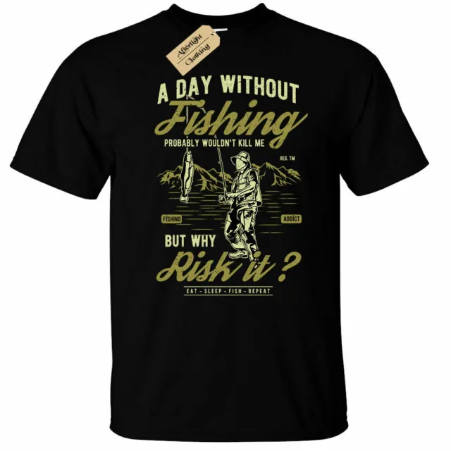 A Day Without Fishing Mens T-Shirt funny fisherman gift angling fisher man top