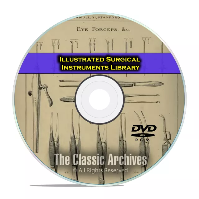 Illustrated Catalog of Surgical Instruments Apparatus, Medical, 47 Books DVD E38