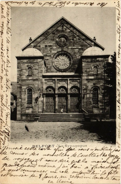 PC CPA JUDAICA, FRANCE, BELFORT, LA SYNAGOGUE, Vintage Postcard (b20121)
